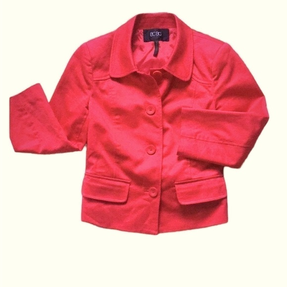 BCBG Paris Jackets & Blazers - BCBG LOLLIPOP RED JACKET BLAZER